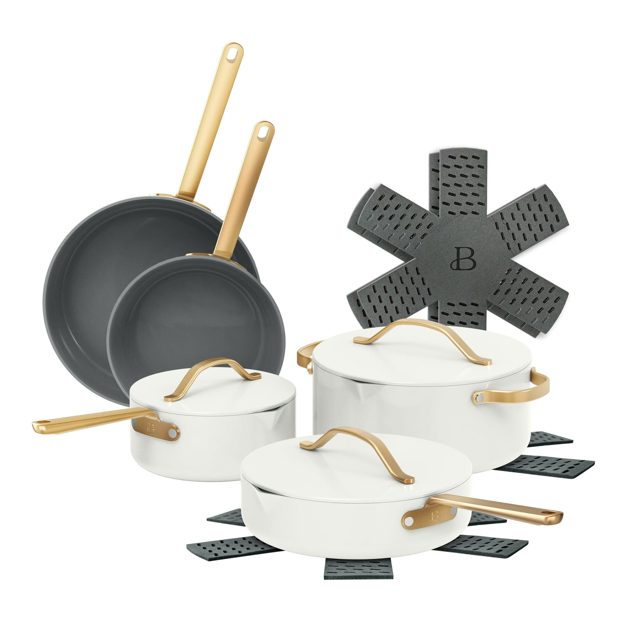 Beautiful 12-Piece Ceramic Non-Stick Cookware Set